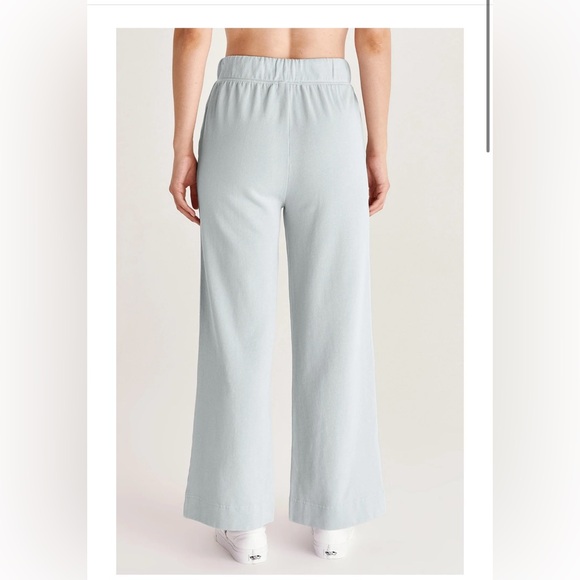 Z Supply Women’s Cyprus Washed Wide Leg Lounge Pant Sz Small Blue Mist - Picture 3 of 15